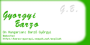 gyorgyi barzo business card